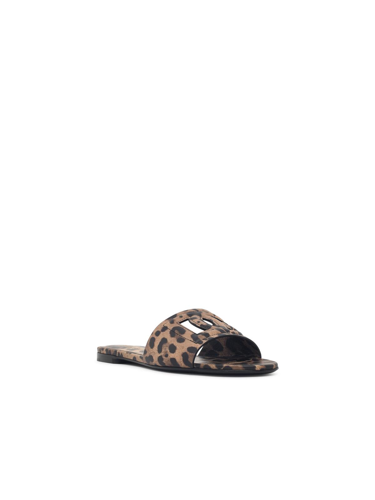 Dolce & Gabbana Leopard Leather Slippers Women DOLCE & GABBANA