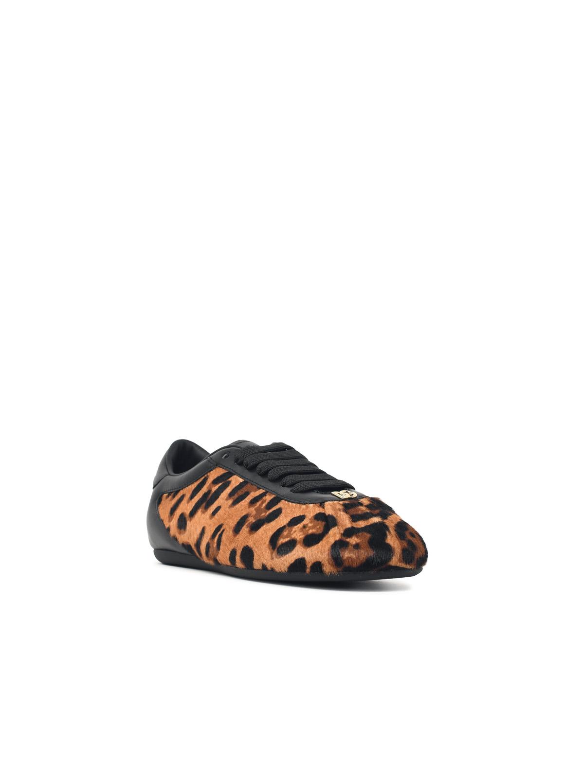 Dolce & Gabbana 'Contemporary' Leopard Pony Leather Sneakers Women DOLCE & GABBANA