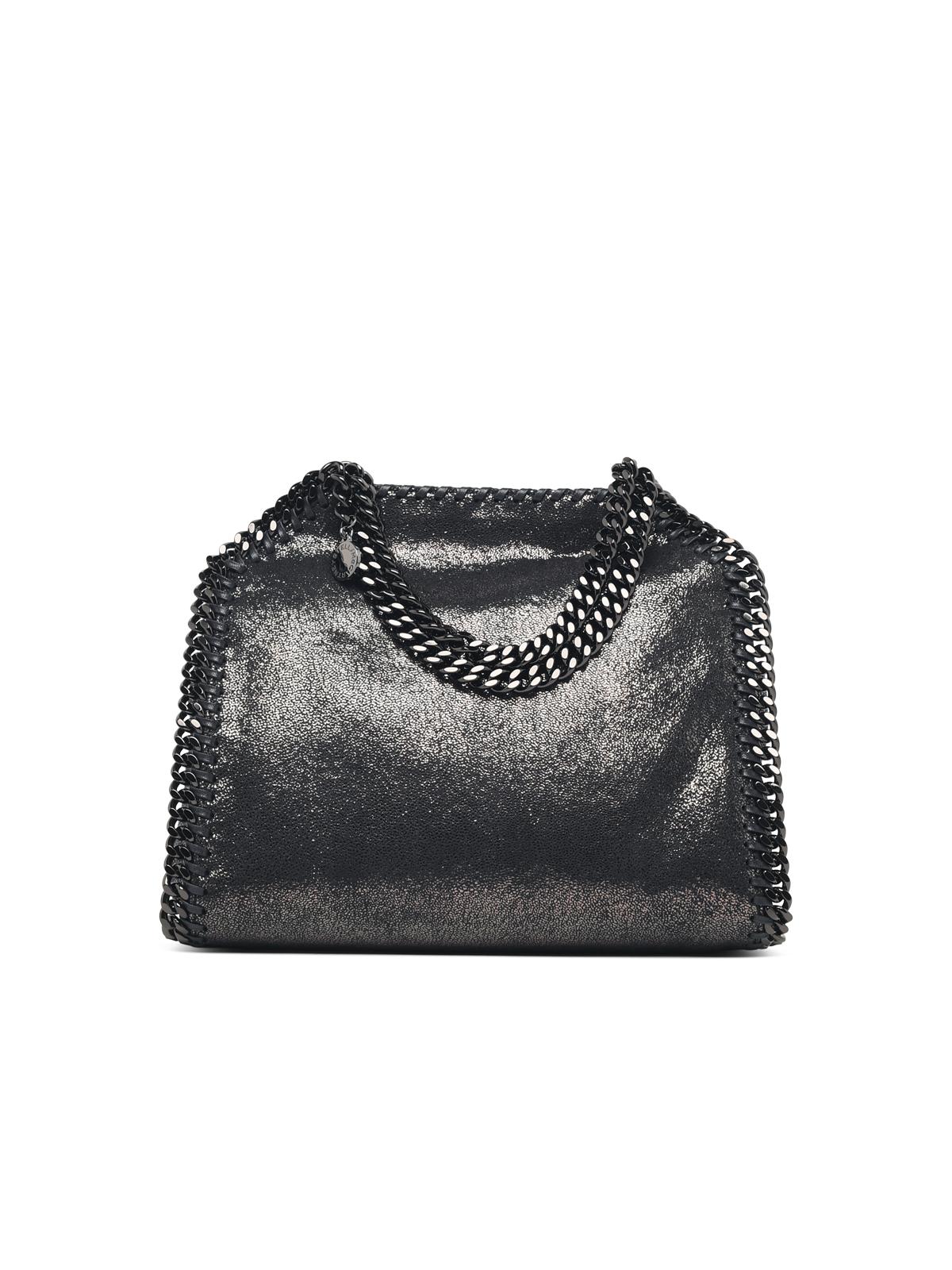 Stella Mccartney 'Falabella Tote' Mini Bag In Dark Navy Shiny Dotted Eco Women STELLA MCCARTNEY