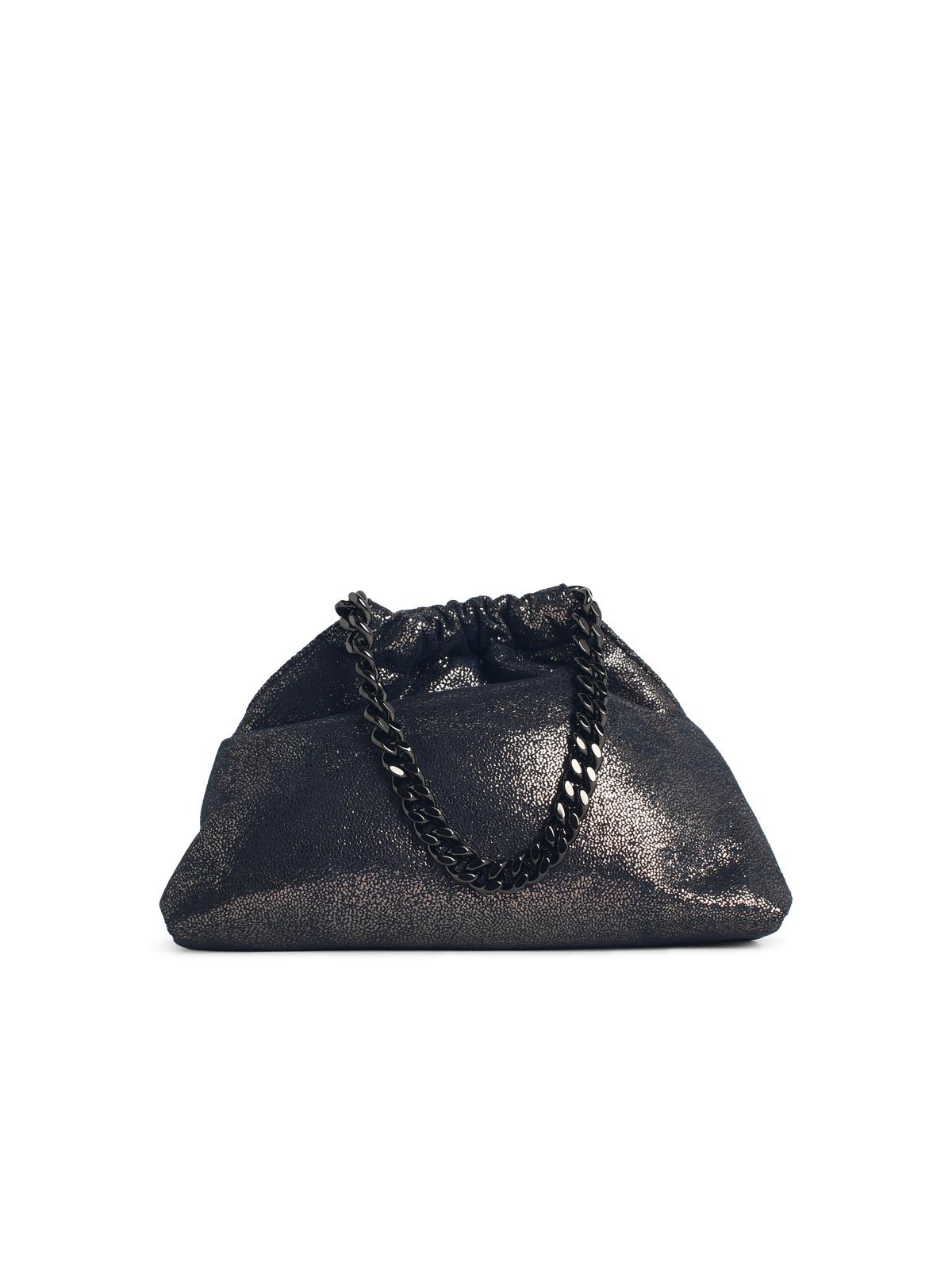 Stella Mccartney 'Falabella' Mini Bag With Dark Navy 'Shaggy Deer' Drawstring Women STELLA MCCARTNEY
