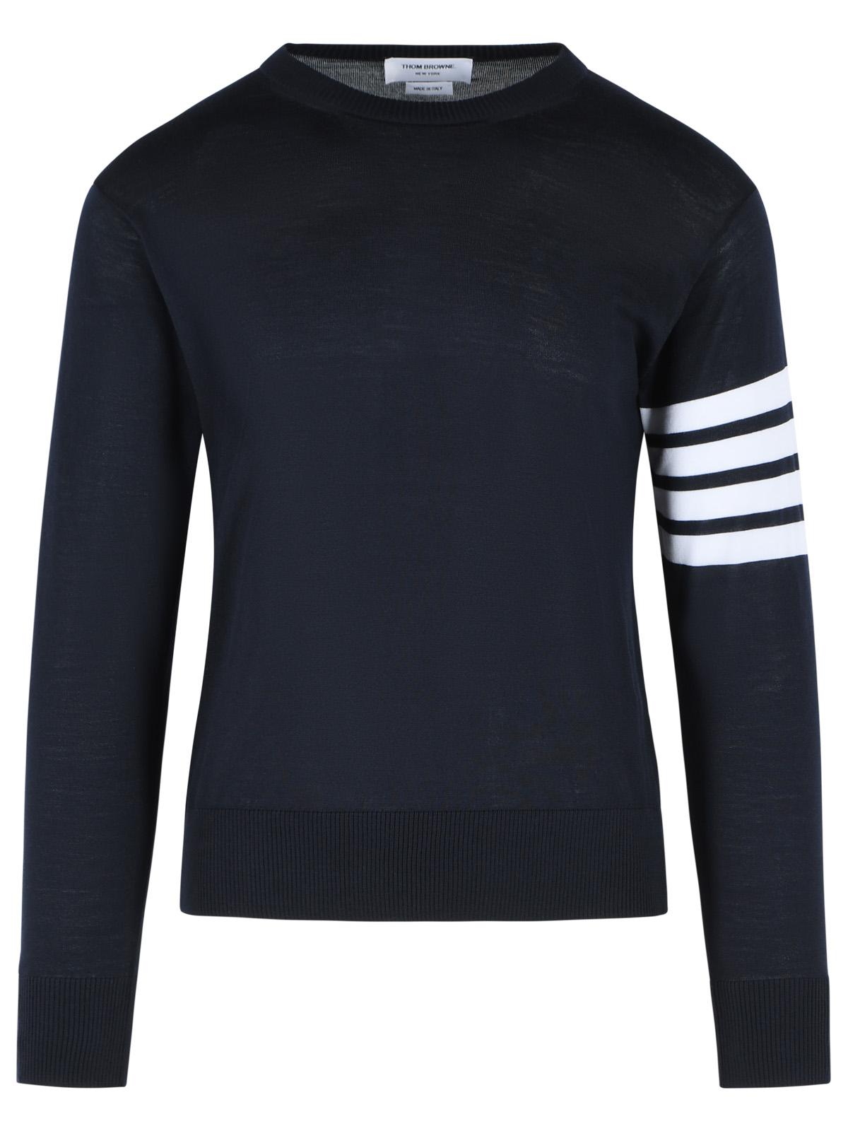 Thom Browne 'Classic 4 Bar' Sweater In Navy Merino Wool Men THOM BROWNE
