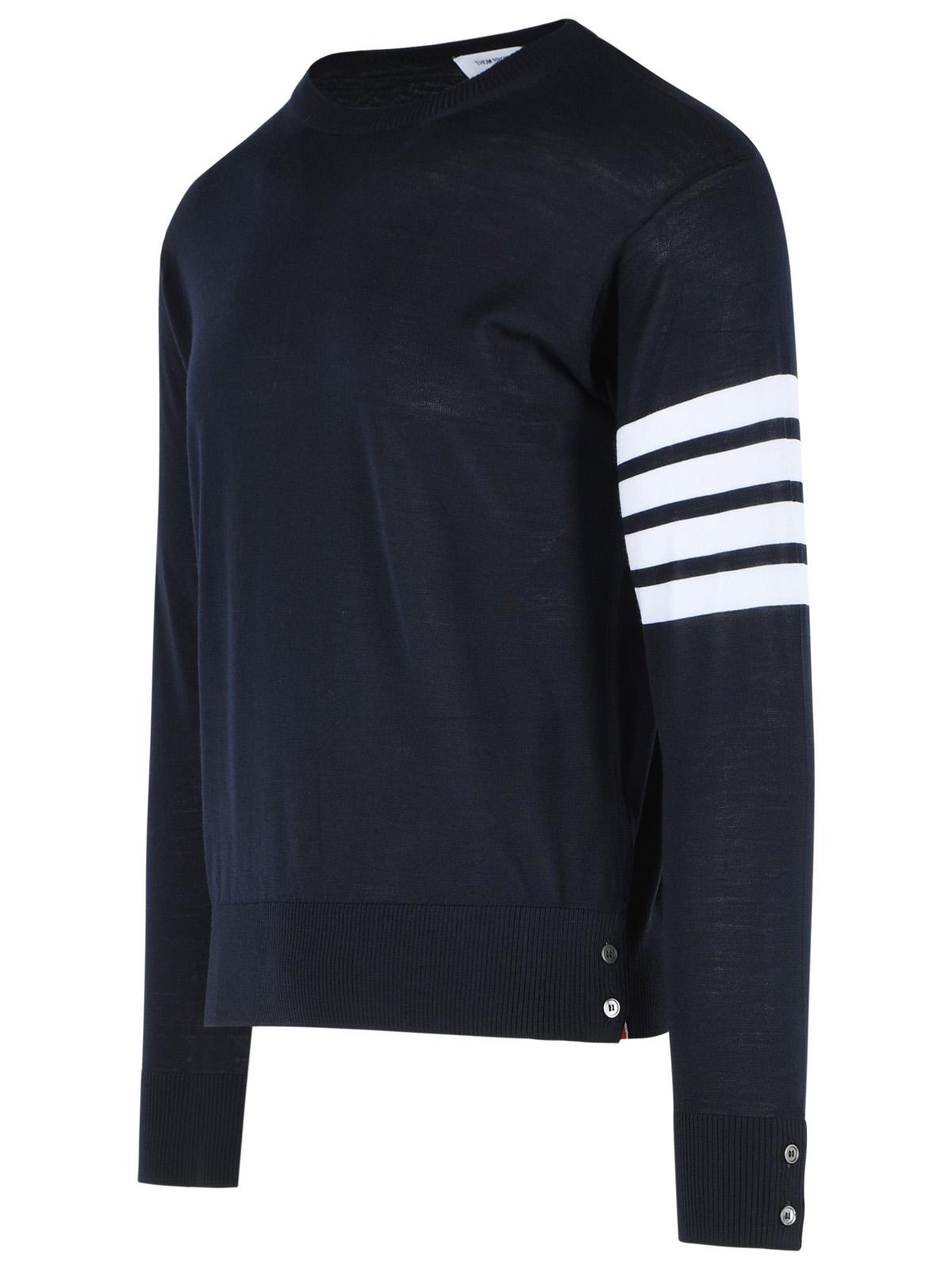 Thom Browne 'Classic 4 Bar' Sweater In Navy Merino Wool Men THOM BROWNE