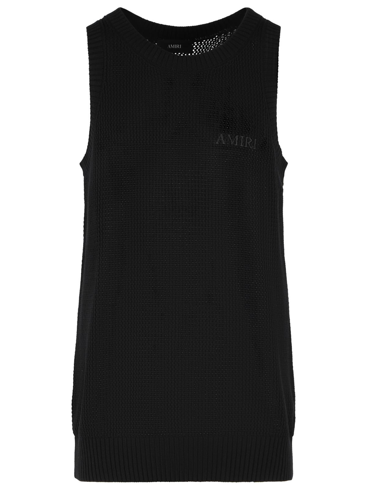Amiri 'Knit Mesh' Black Cotton Tank Top Men AMIRI