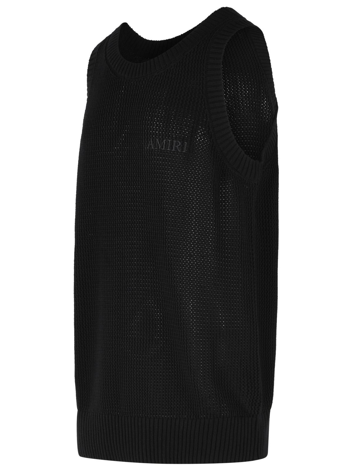 Amiri 'Knit Mesh' Black Cotton Tank Top Men AMIRI