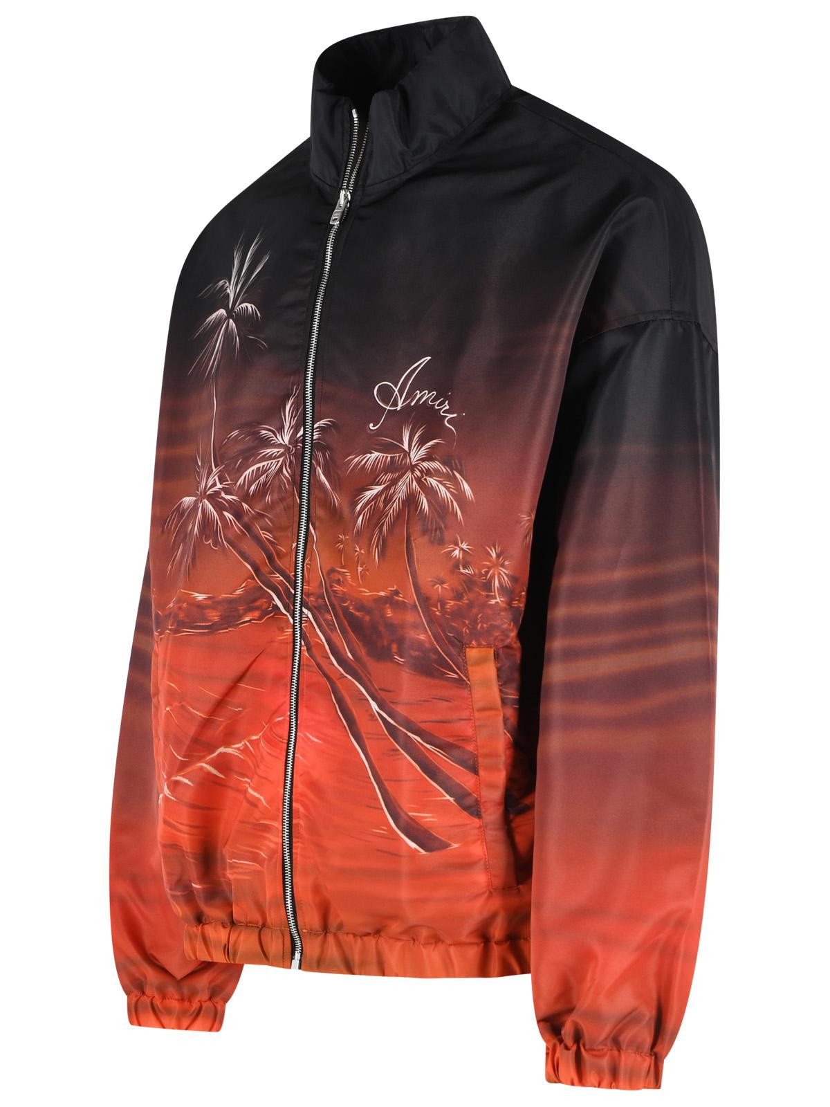 Amiri 'Palms' Bomber Jacket In Black And Orange Polyamide Men AMIRI