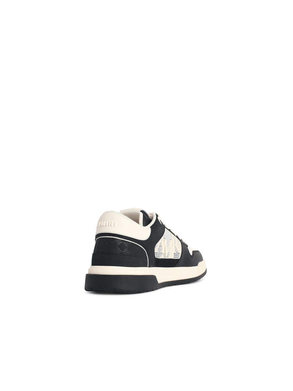 Amiri 'Ma Quad Debossed Classic Low' Sneakers In Black And White Leather Blend Men AMIRI