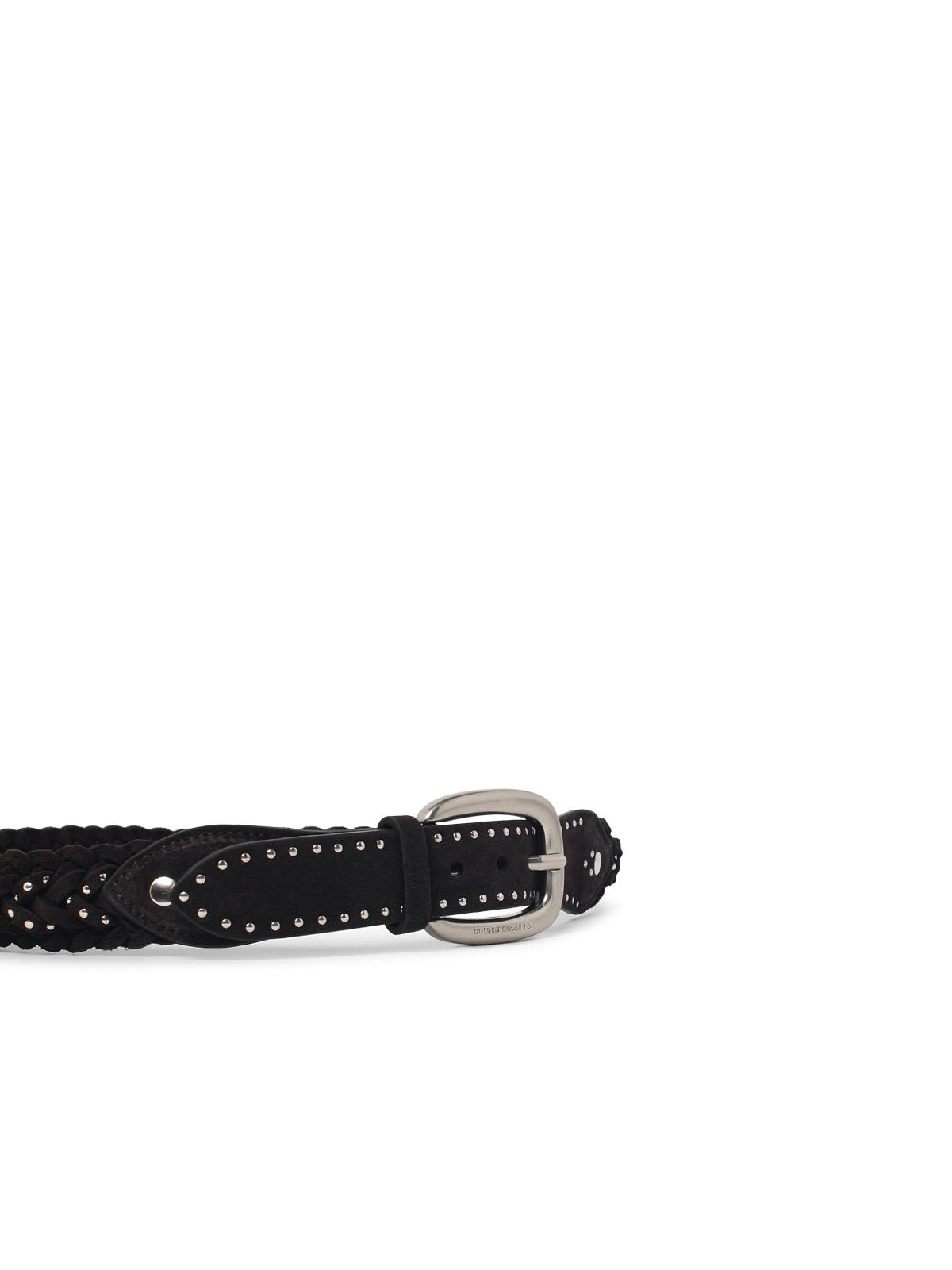 Golden Goose 'Houston' Woven Brown Suede Belt Women GOLDEN GOOSE