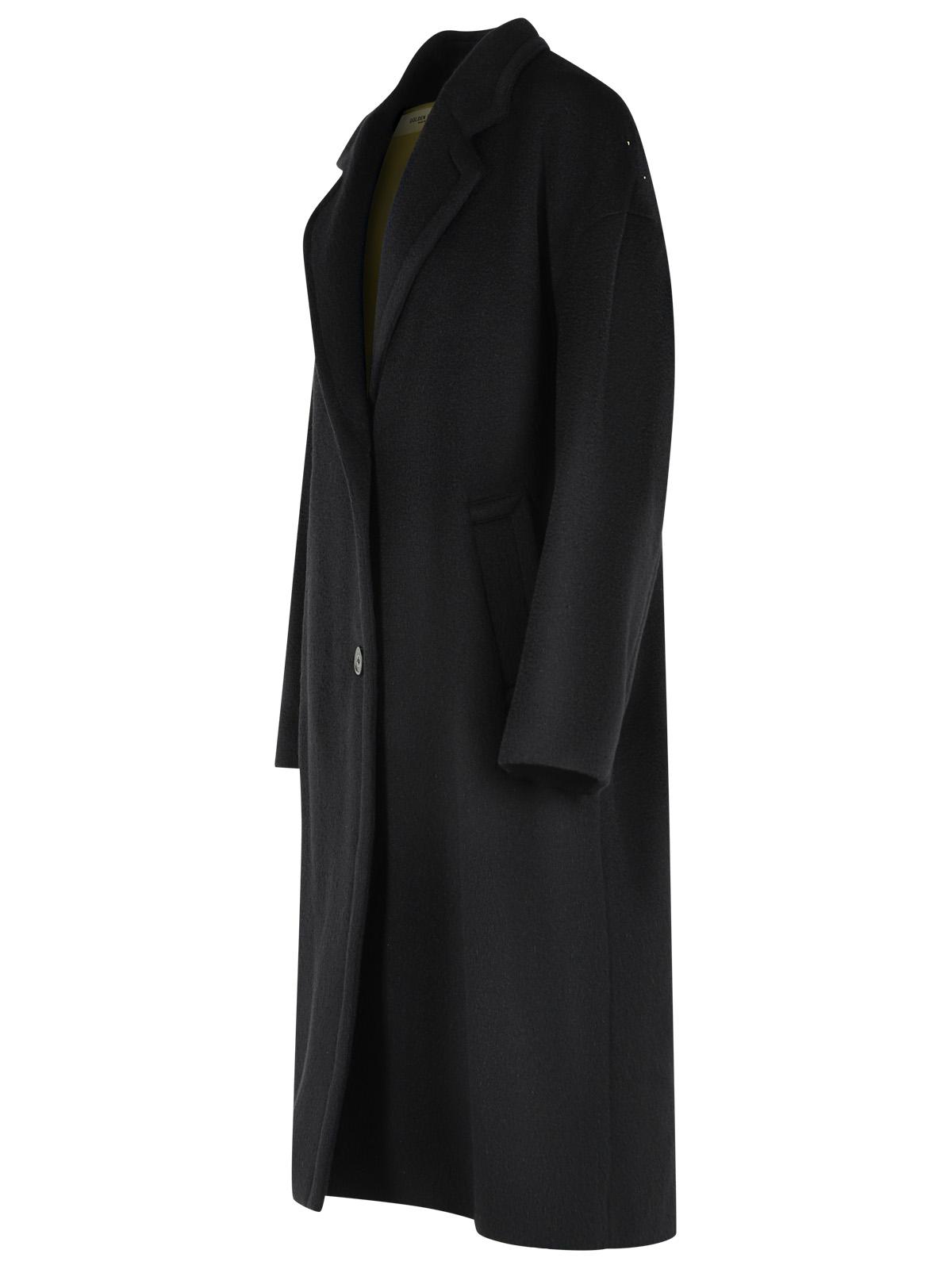 Golden Goose 'Cocoon' Single-Breasted Black Virgin Wool Blend Coat Women GOLDEN GOOSE