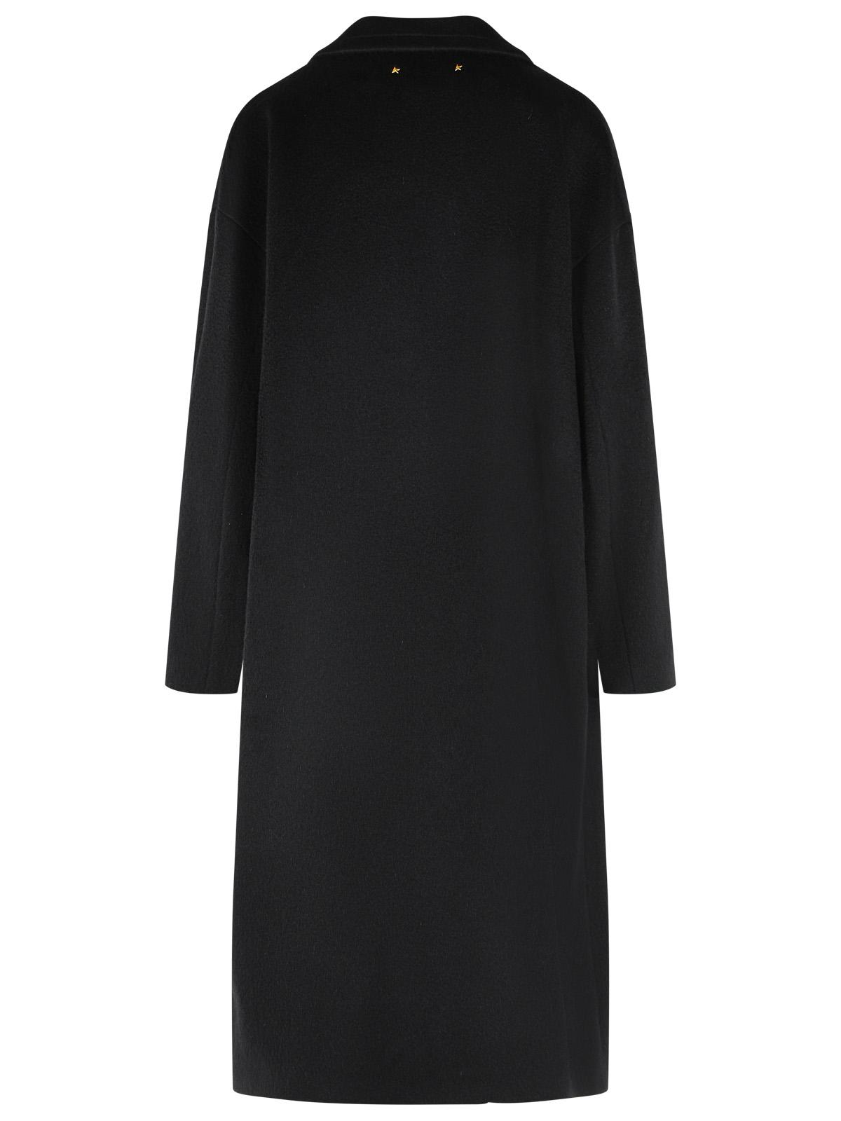 Golden Goose 'Cocoon' Single-Breasted Black Virgin Wool Blend Coat Women GOLDEN GOOSE