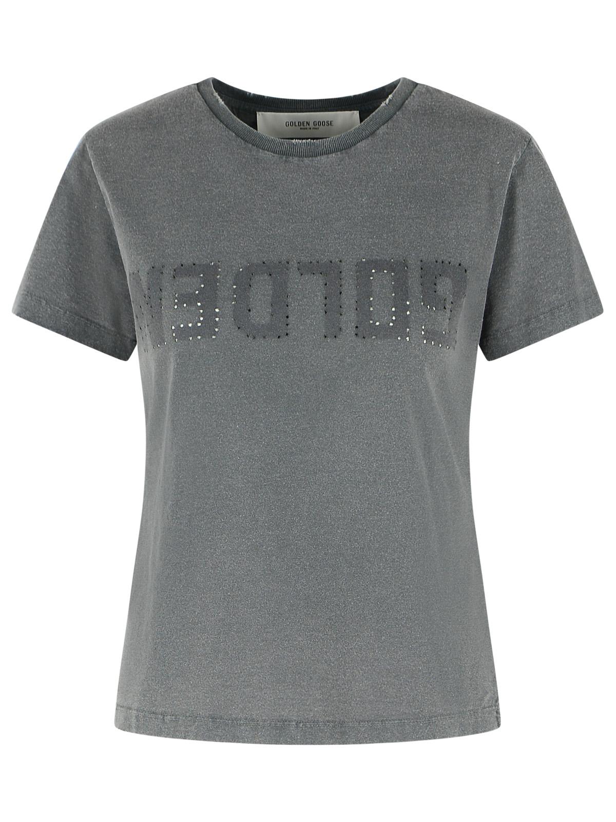 Golden Goose 'Doris' Slim Grey Cotton T-Shirt Women GOLDEN GOOSE