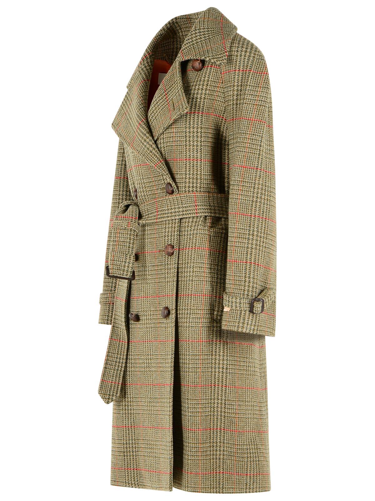 Golden Goose 'Roxanne' Green Virgin Wool Trench Coat Women GOLDEN GOOSE
