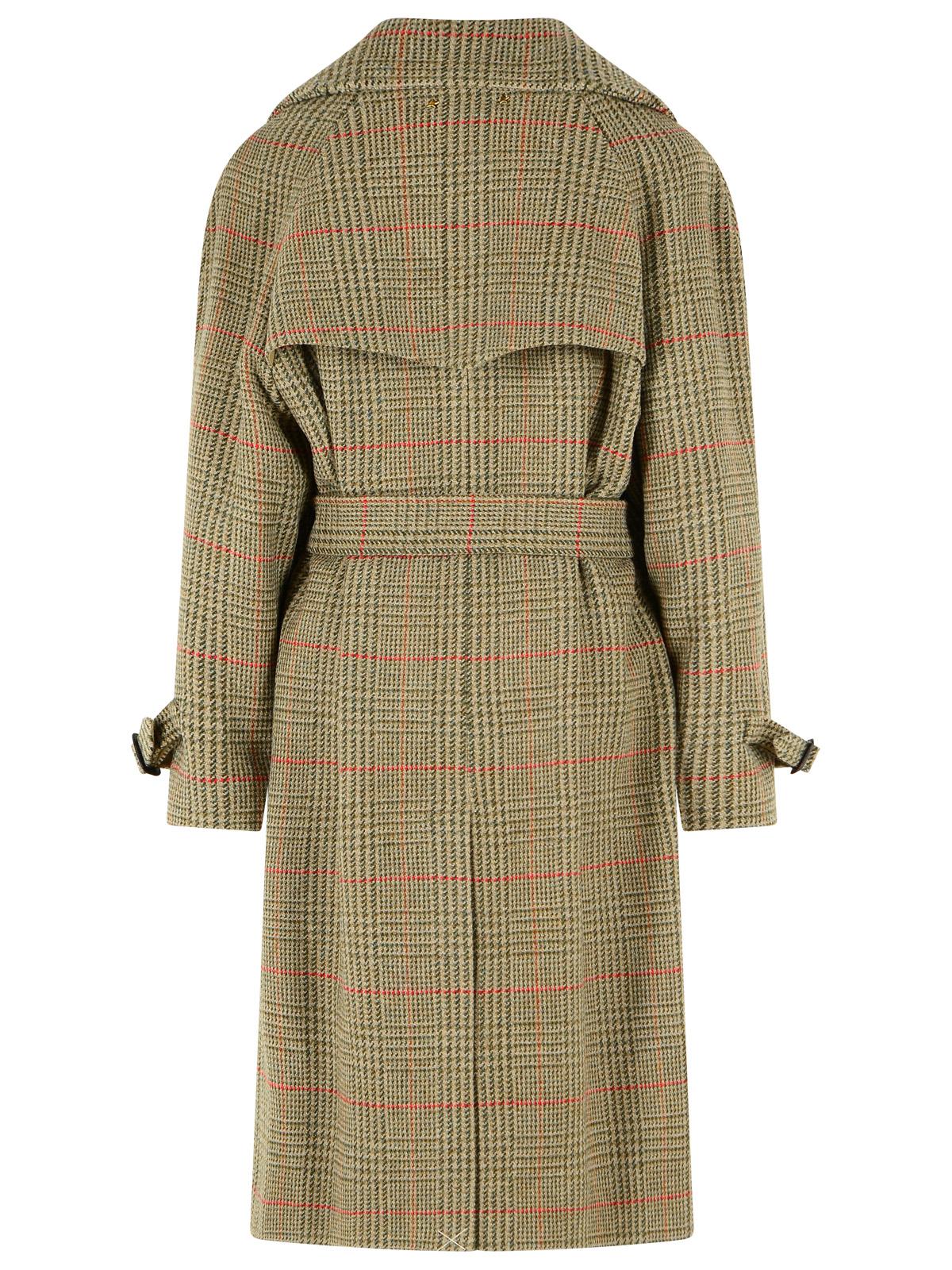 Golden Goose 'Roxanne' Green Virgin Wool Trench Coat Women GOLDEN GOOSE