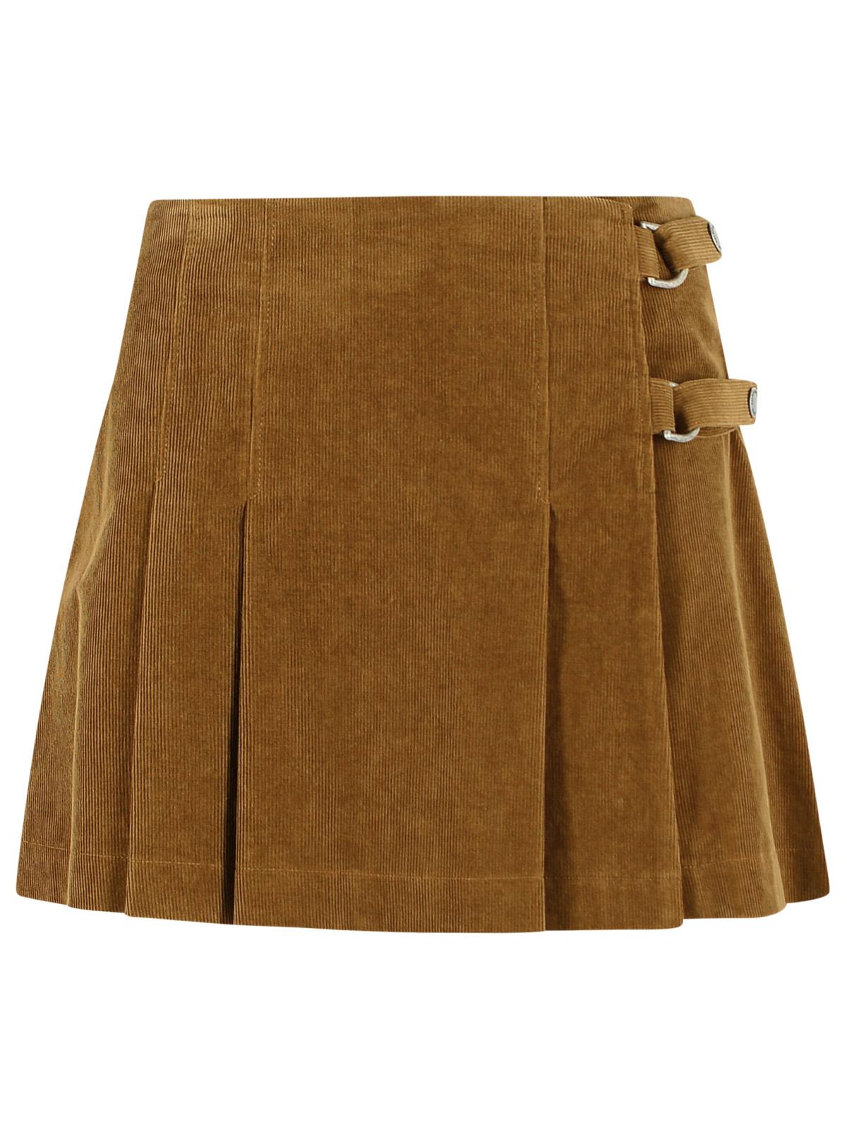 Golden Goose 'Raelynn' Short Brown Velvet Skirt Women GOLDEN GOOSE