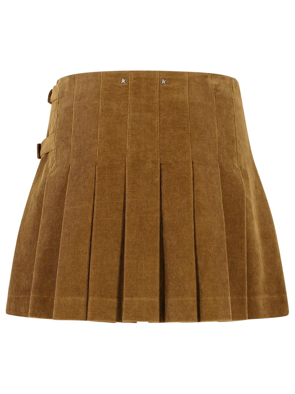 Golden Goose 'Raelynn' Short Brown Velvet Skirt Women GOLDEN GOOSE