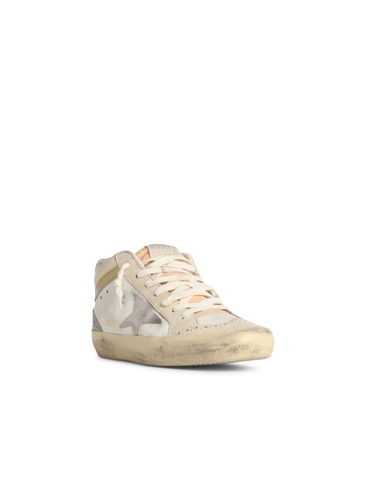 Golden Goose 'Mid Star Double Quarter' White Pele Sneakers Women GOLDEN GOOSE