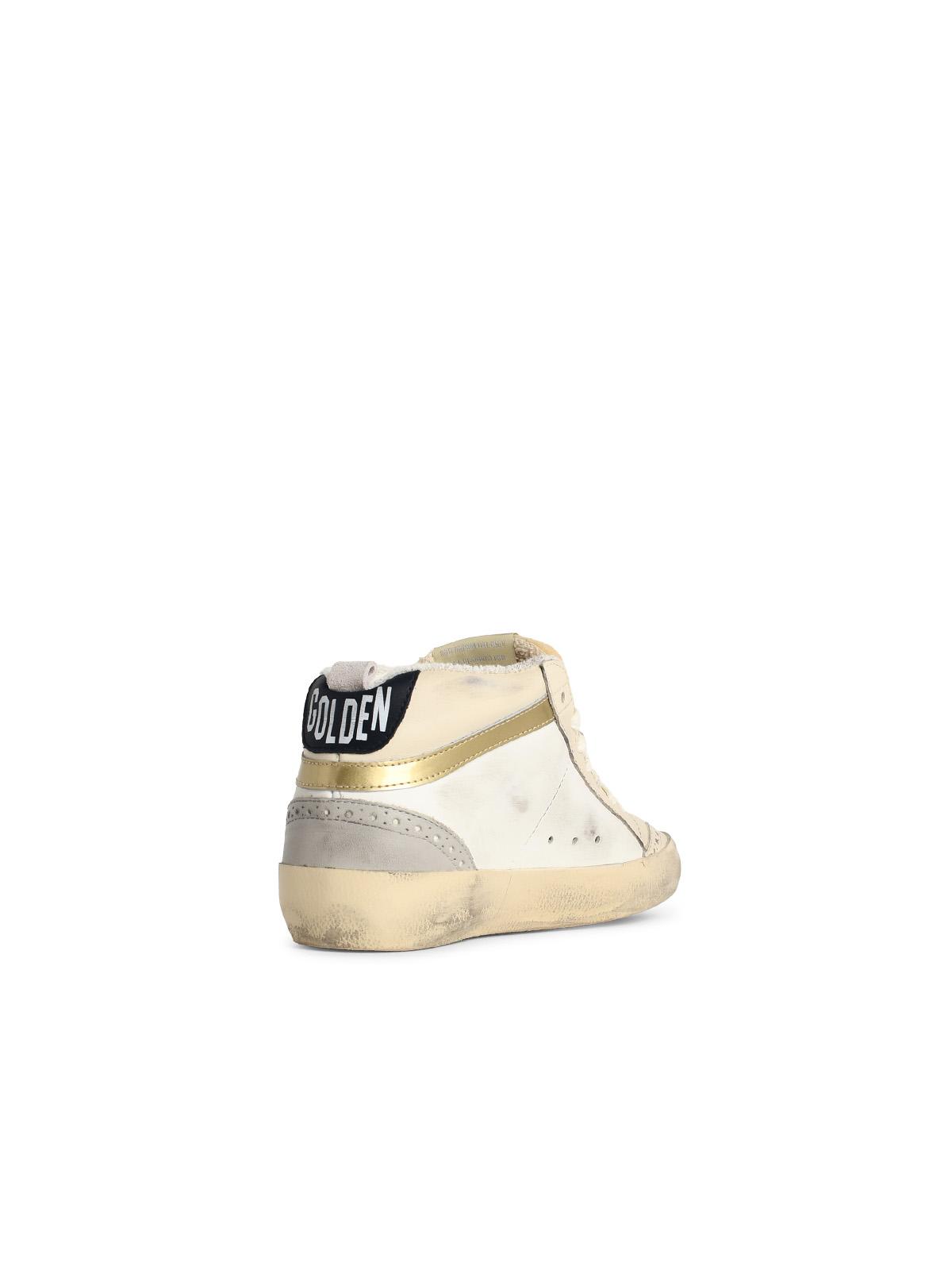 Golden Goose 'Mid Star Double Quarter' White Pele Sneakers Women GOLDEN GOOSE