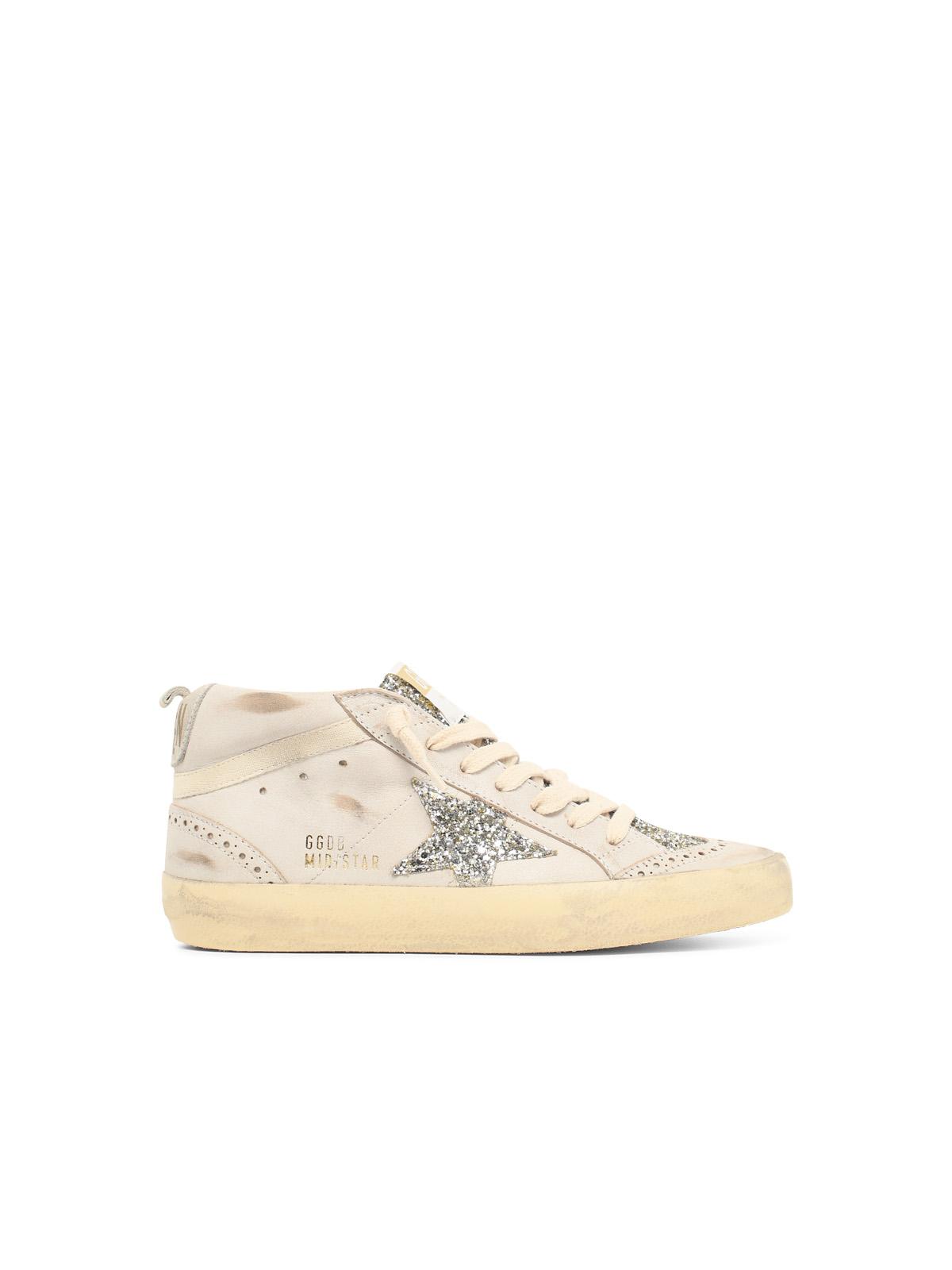 Golden Goose 'Mid Star Classic' Beige Leather Sneakers Women GOLDEN GOOSE
