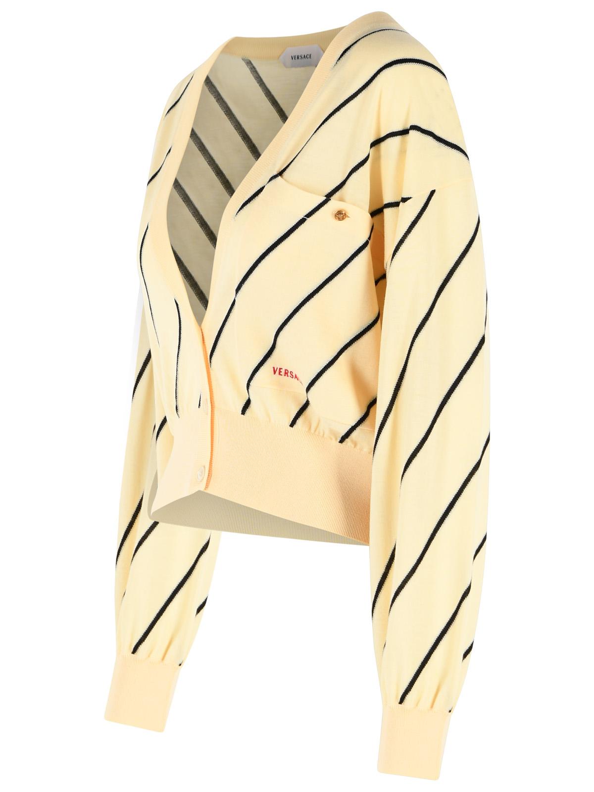 Versace Cream Wool Cardigan Women VERSACE