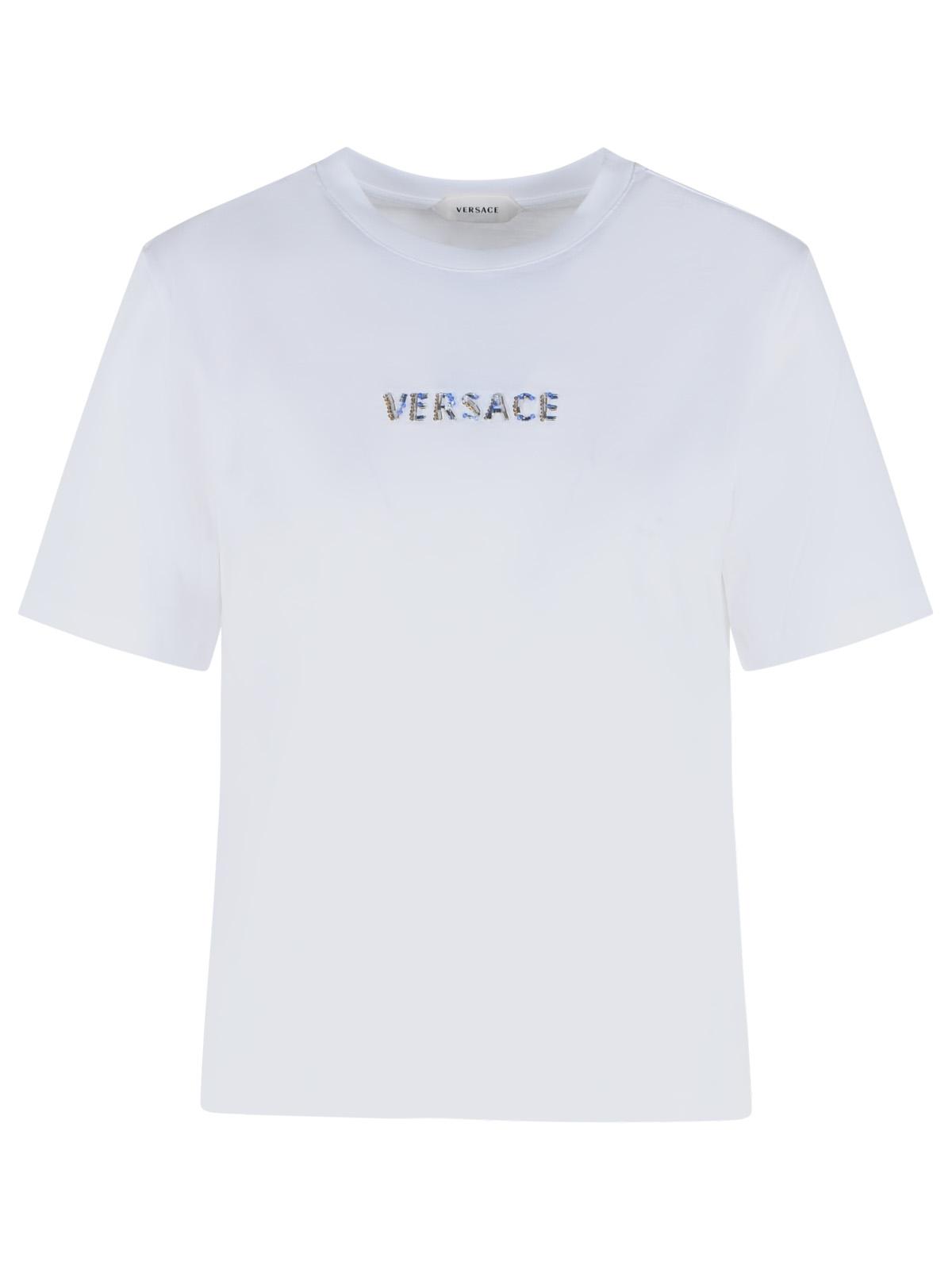 Versace White Cotton T-Shirt Women VERSACE