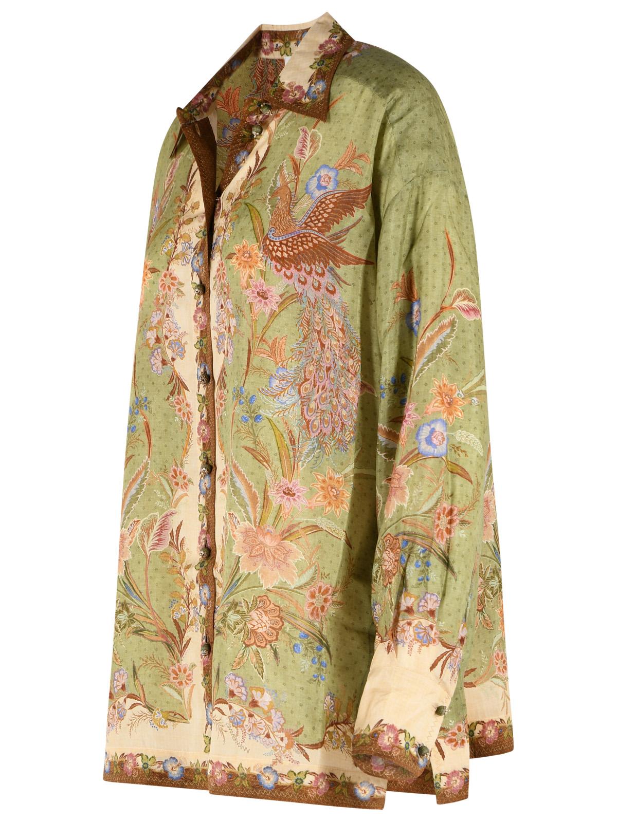 Zimmermann 'Indra' Khaki Silk Shirt Women ZIMMERMANN