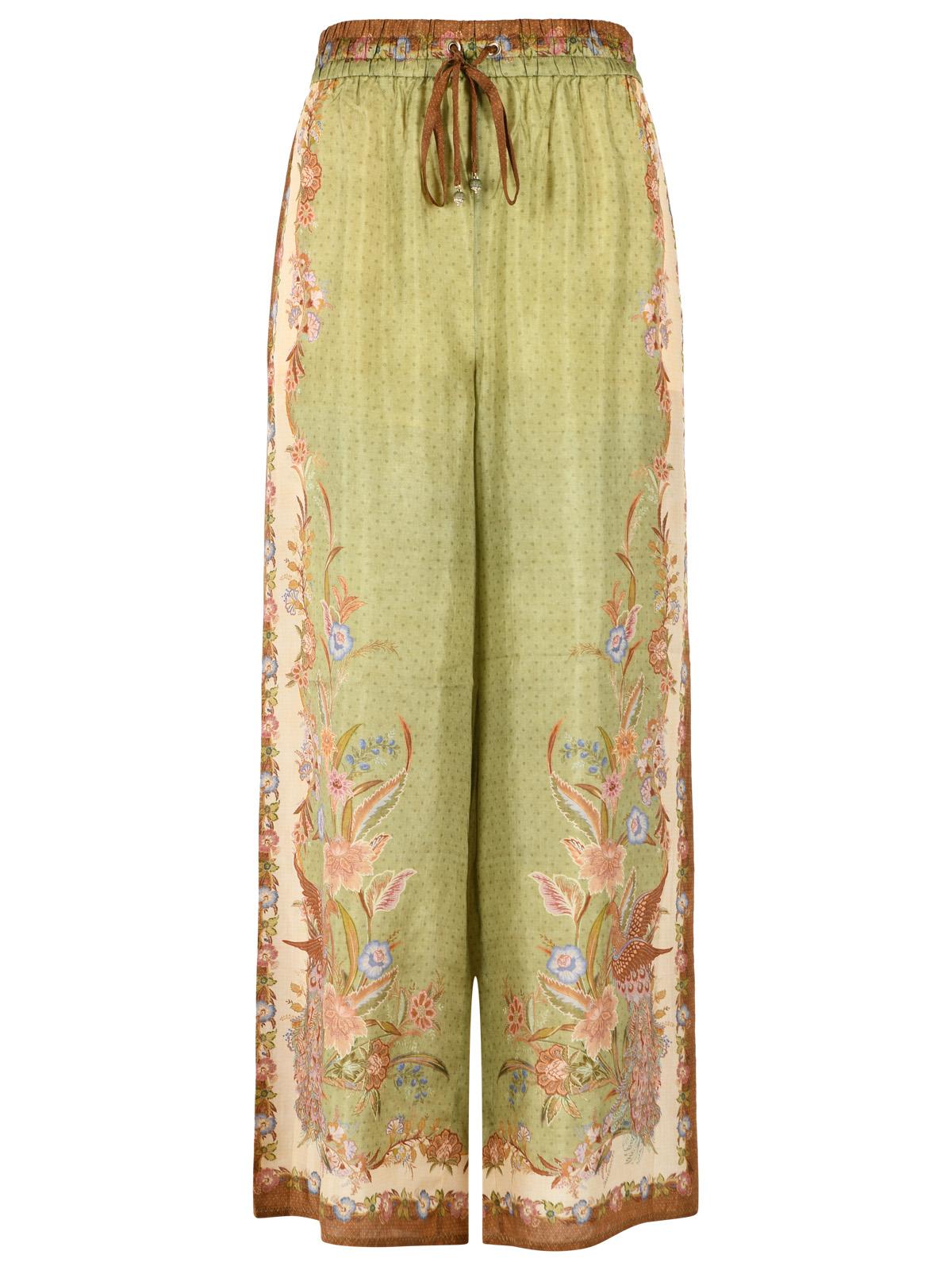 Zimmermann Indra' Khaki Silk Pants Women ZIMMERMANN