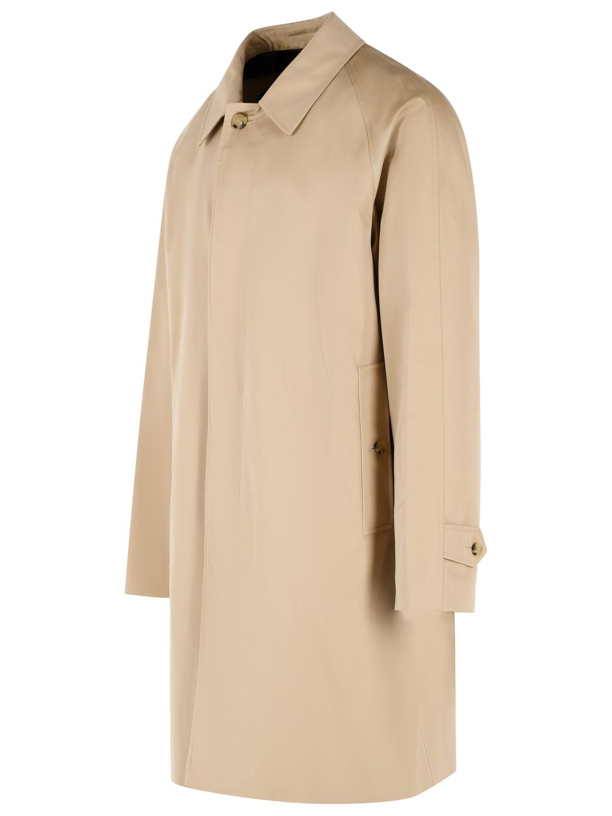 Burberry 'Camden' Midi' Beige Cotton Trench Coat Men BURBERRY