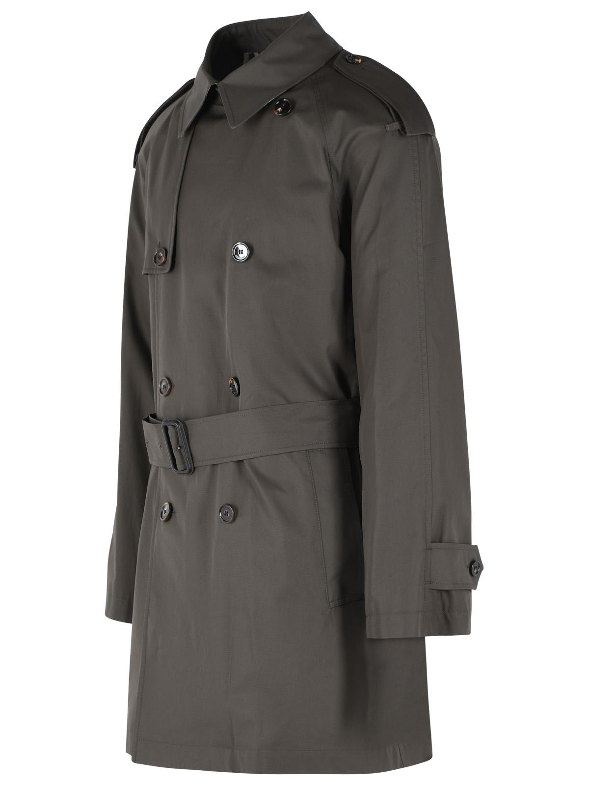 Burberry 'Leadenham' Medium Trench Coat In 'Estuary' Brown Cotton Gabardine Men BURBERRY