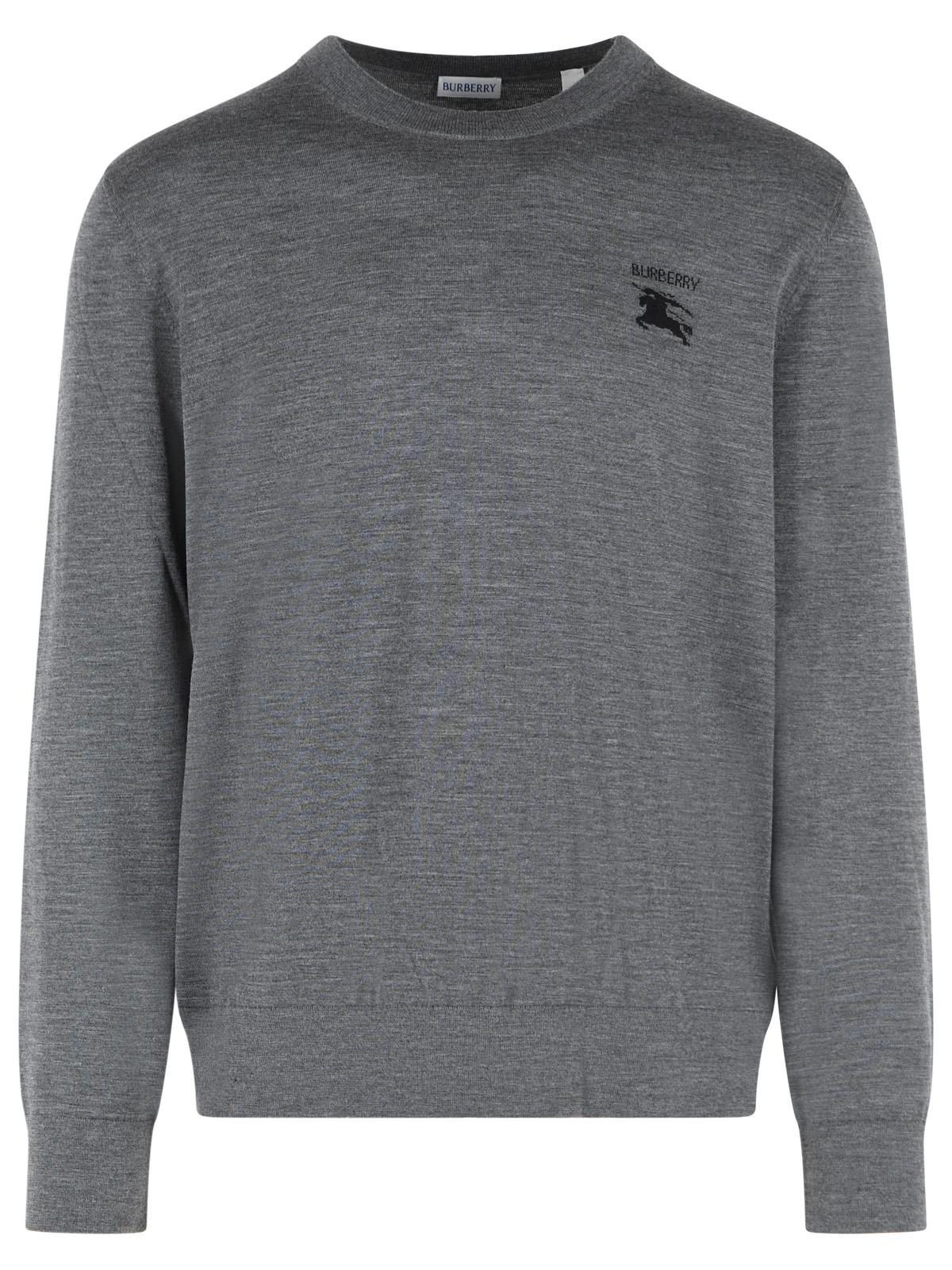 Burberry 'Easton' Grey Wool Sweater Men BURBERRY