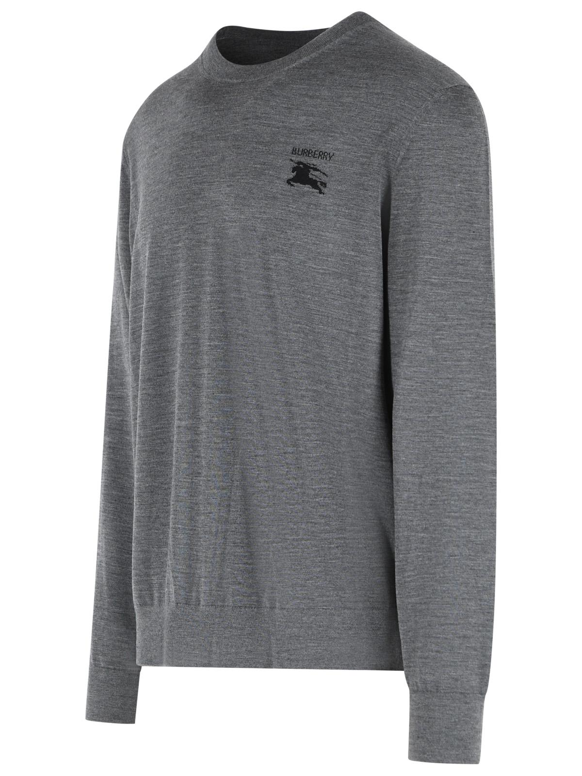 Burberry 'Easton' Grey Wool Sweater Men BURBERRY