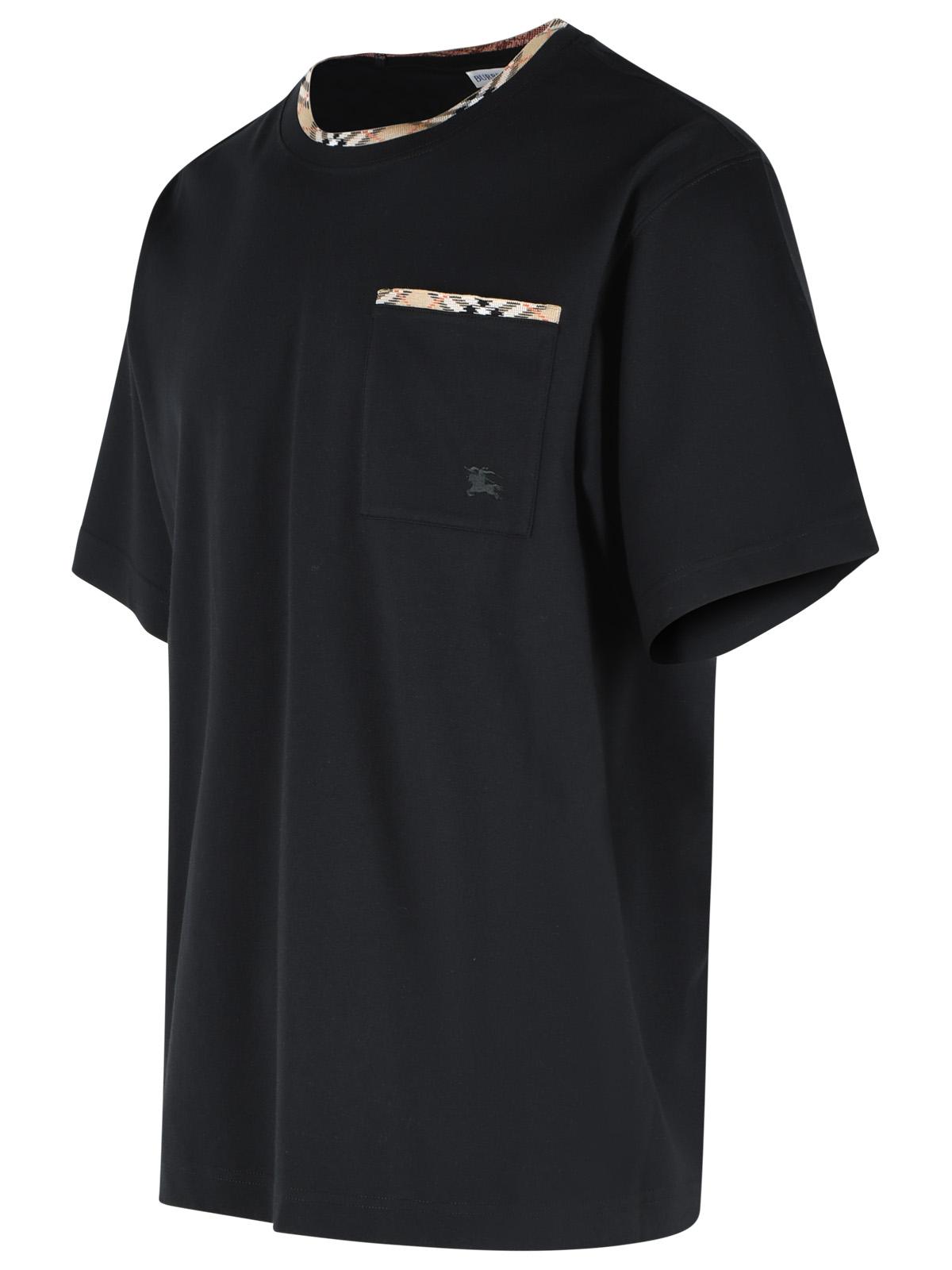 Burberry 'Ryan' Black Cotton T-Shirt Men BURBERRY