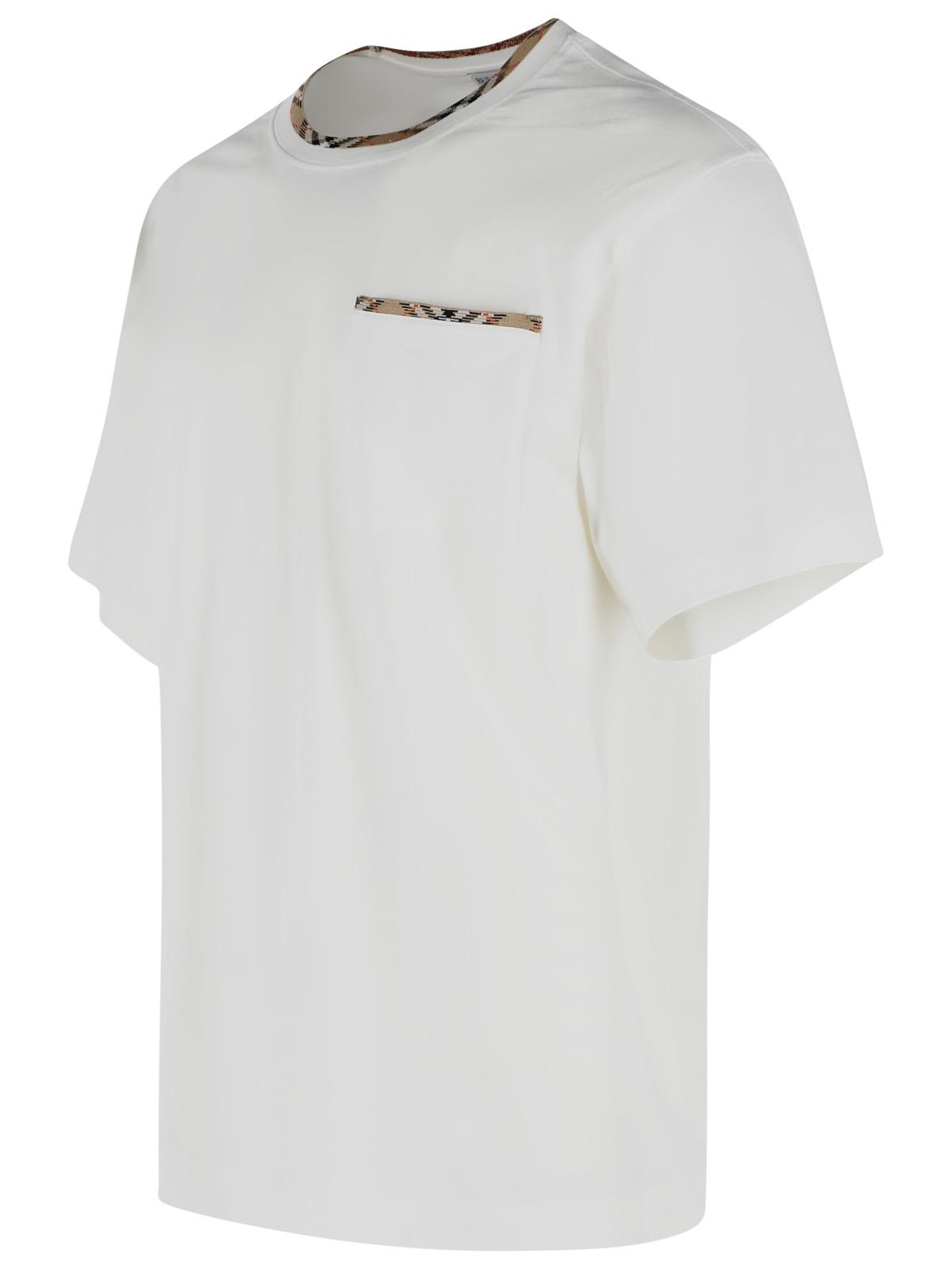 Burberry 'Ryan' White Cotton T-Shirt Men BURBERRY