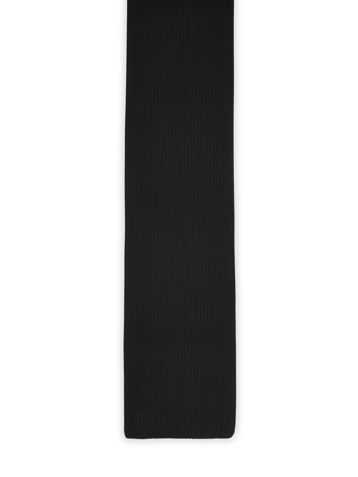 Dolce & Gabbana 'Dg' Patch Scarf In Black Cashmere Men DOLCE & GABBANA