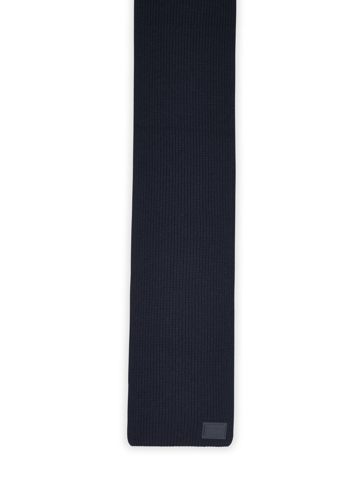 Dolce & Gabbana 'Dg' Patch Scarf In Blue Cashmere Men DOLCE & GABBANA