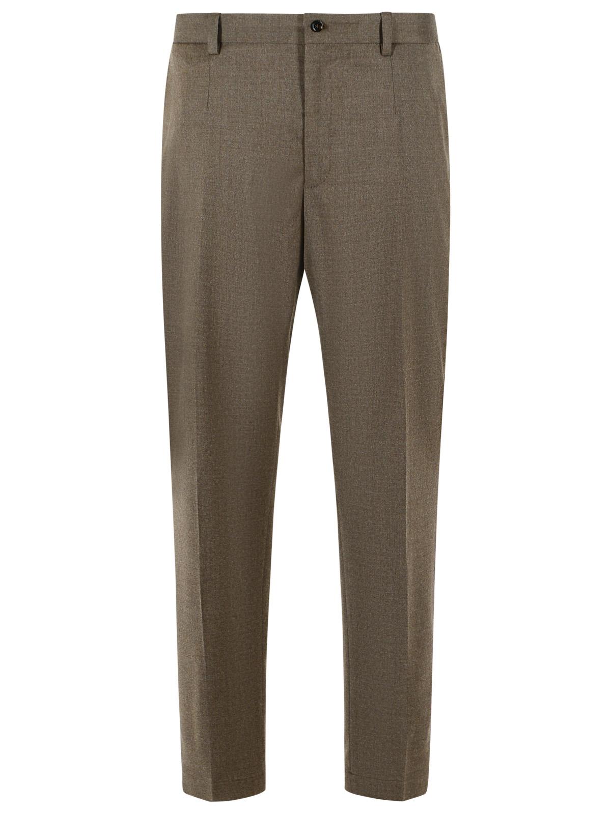 Dolce & Gabbana Brown Virgin Wool Trousers Men DOLCE & GABBANA