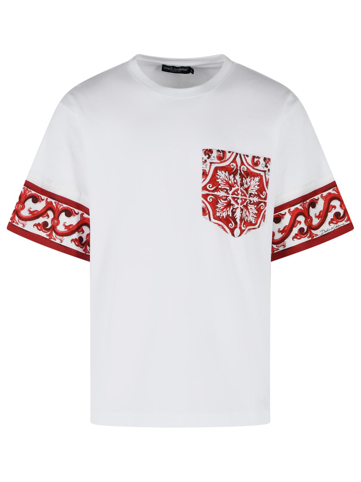 Dolce & Gabbana 'Maiolica' Print Cotton And Silk T-Shirt Men DOLCE & GABBANA