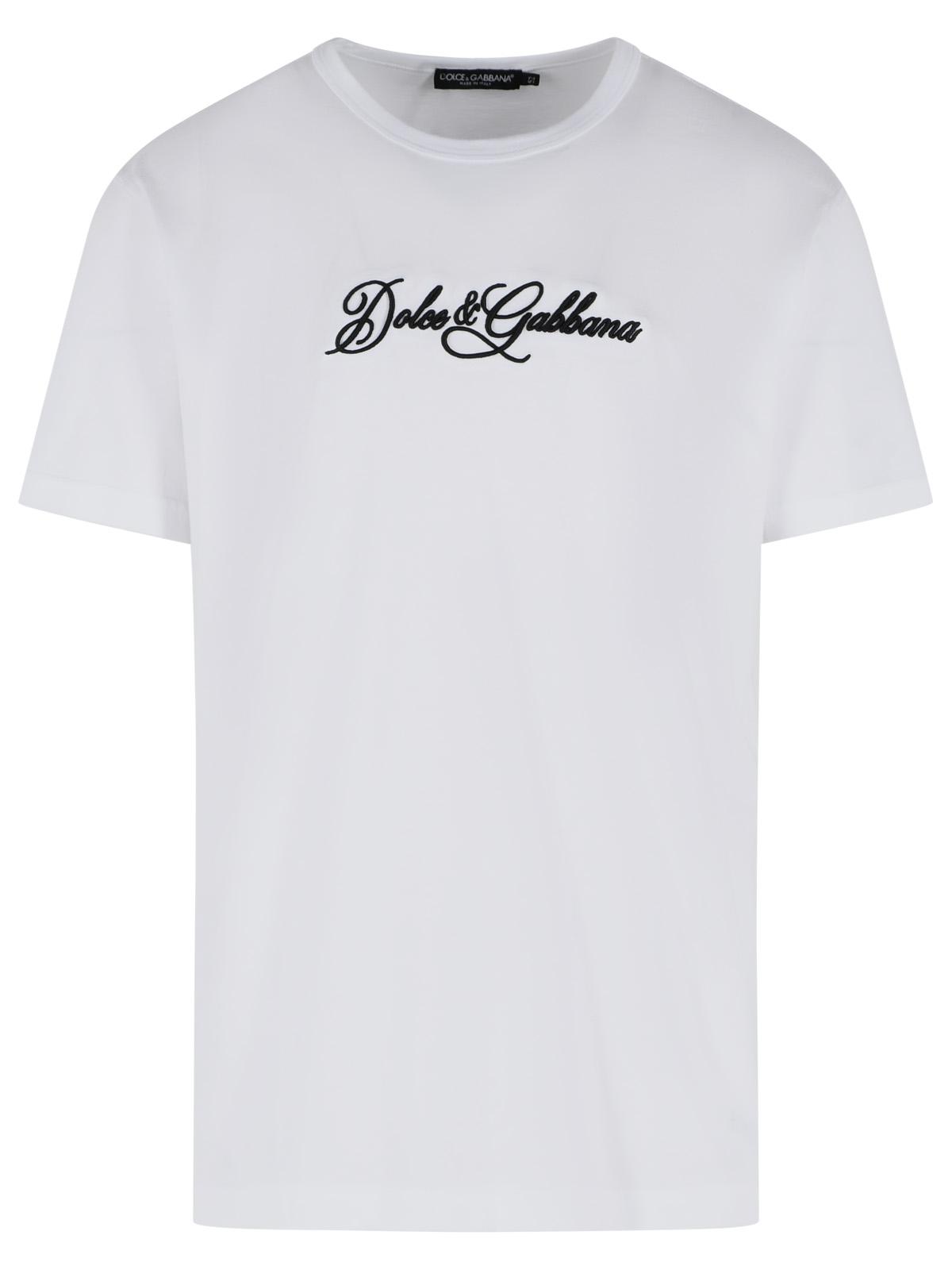 Dolce & Gabbana White Cotton T-Shirt Men DOLCE & GABBANA