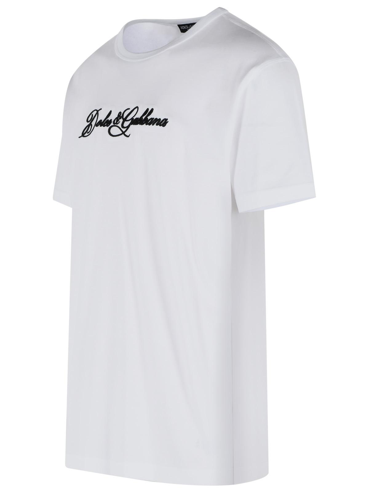 Dolce & Gabbana White Cotton T-Shirt Men DOLCE & GABBANA