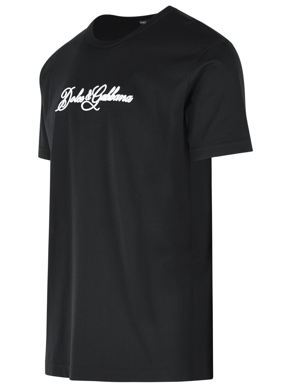 Dolce & Gabbana Black Cotton T-Shirt Men DOLCE & GABBANA