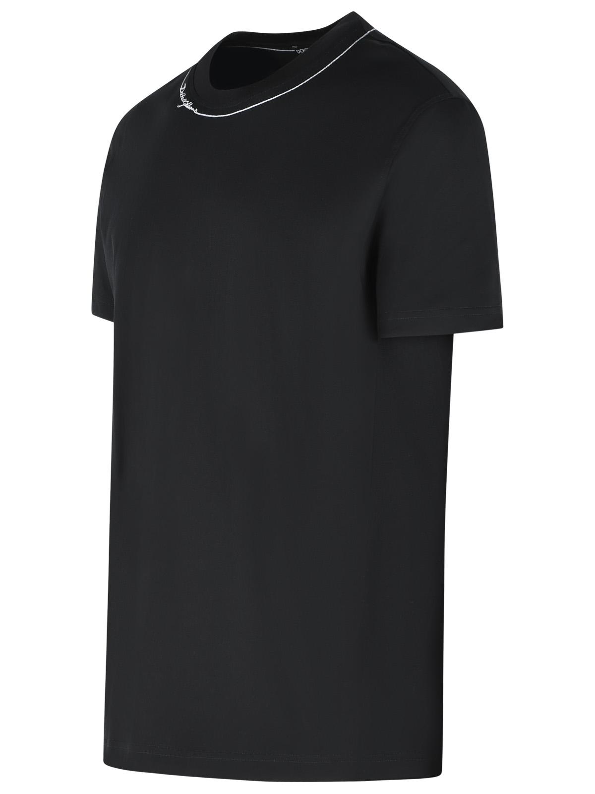 Dolce & Gabbana Black Cotton T-Shirt Men DOLCE & GABBANA