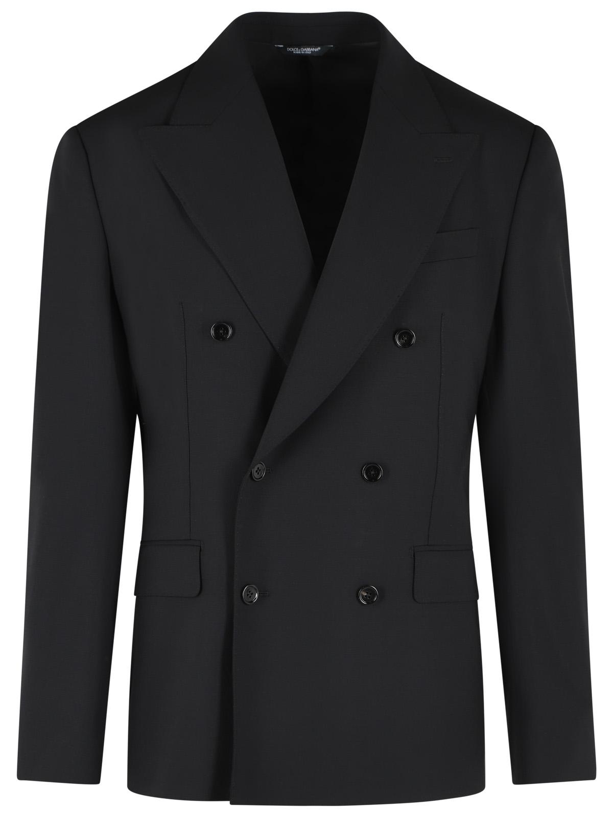 Dolce & Gabbana Black Virgin Wool Blazer Men DOLCE & GABBANA