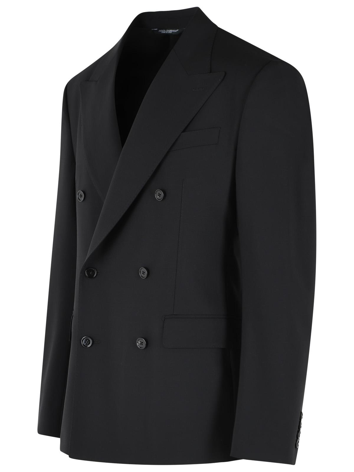 Dolce & Gabbana Black Virgin Wool Blazer Men DOLCE & GABBANA