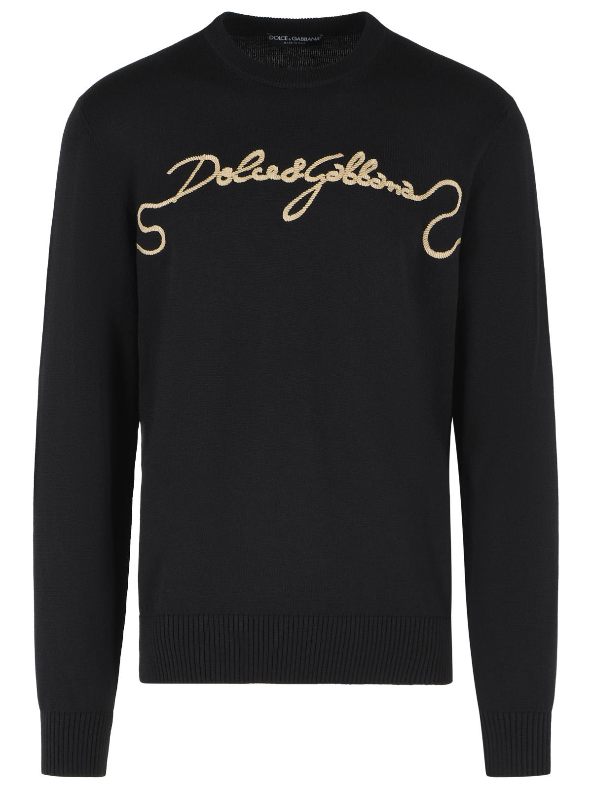 Dolce & Gabbana Black Virgin Wool Sweater Men DOLCE & GABBANA