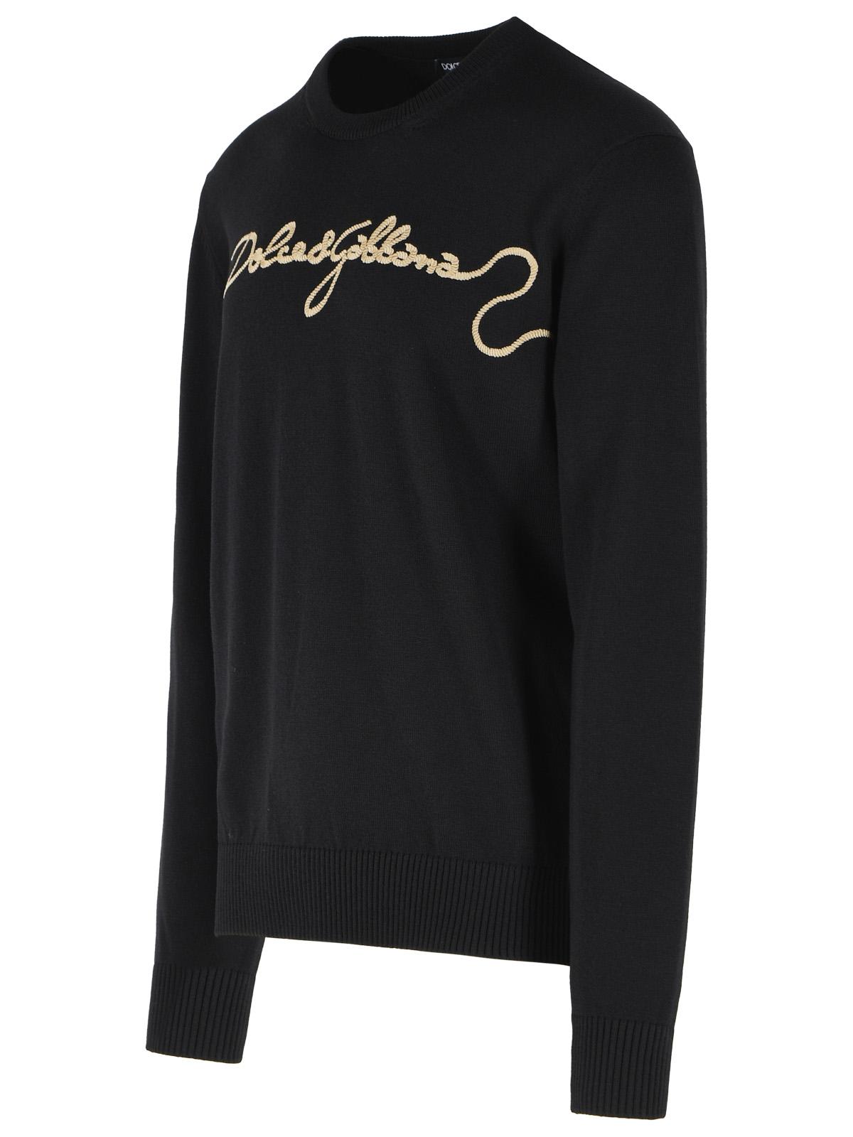 Dolce & Gabbana Black Virgin Wool Sweater Men DOLCE & GABBANA