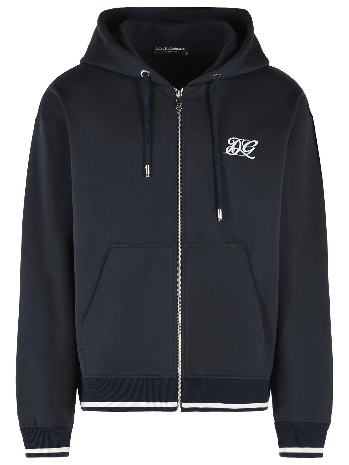 Dolce & Gabbana Blue Cotton Sweatshirt Men DOLCE & GABBANA