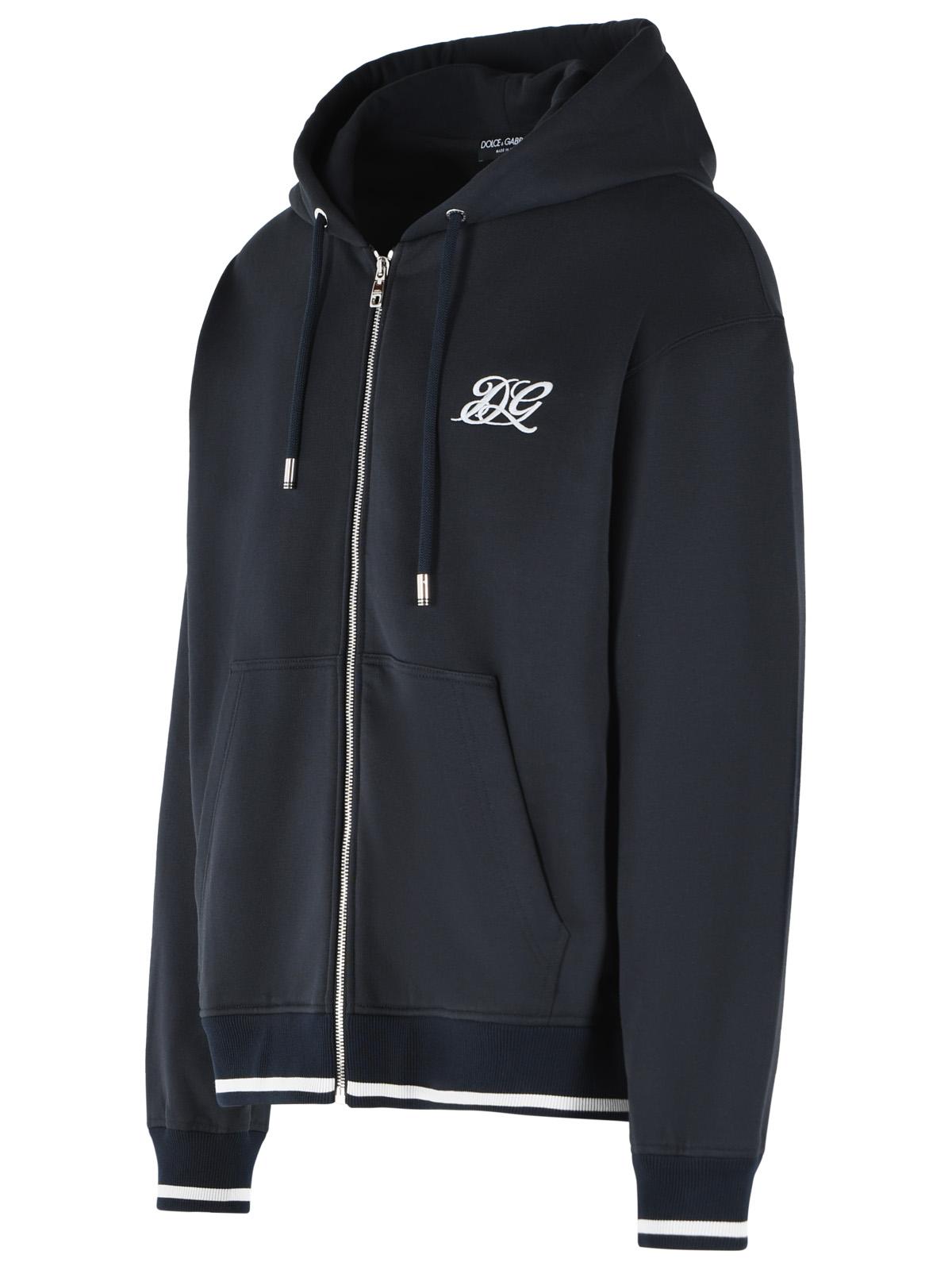 Dolce & Gabbana Blue Cotton Sweatshirt Men DOLCE & GABBANA