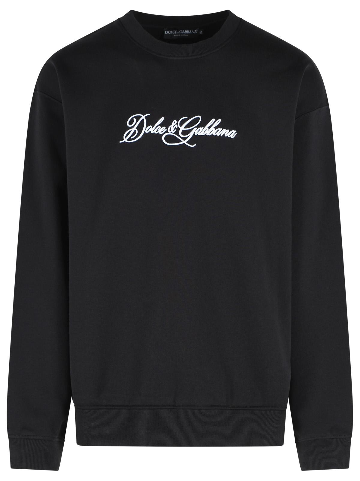 Dolce & Gabbana Black Cotton Sweatshirt Men DOLCE & GABBANA