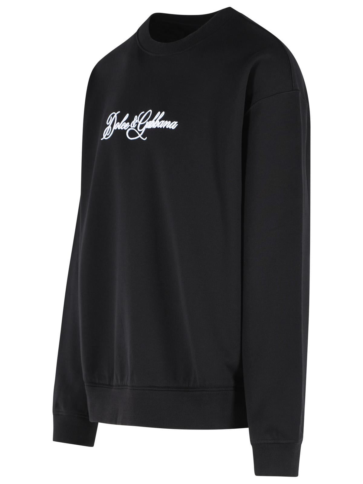 Dolce & Gabbana Black Cotton Sweatshirt Men DOLCE & GABBANA