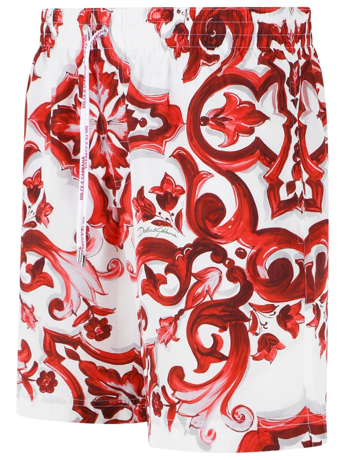 Dolce & Gabbana 'Maiolica' Print Polyester Medium Boxer Shorts Men DOLCE & GABBANA