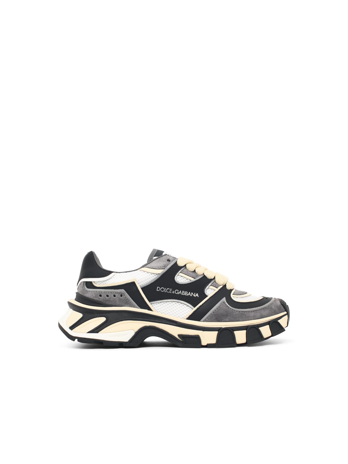 Dolce & Gabbana 'Dg Country Road' White Mesh Blend Sneakers Men DOLCE & GABBANA