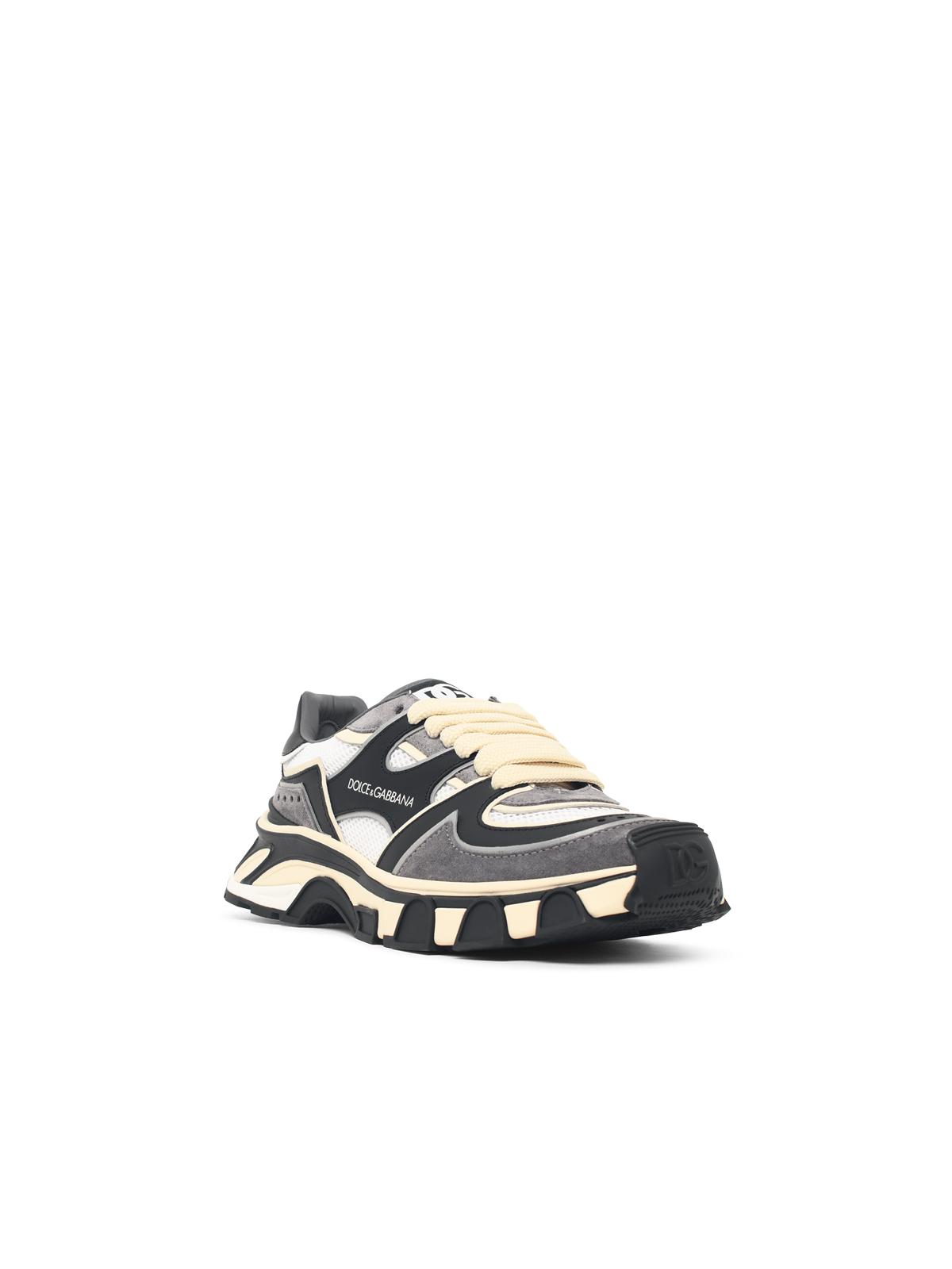 Dolce & Gabbana 'Dg Country Road' White Mesh Blend Sneakers Men DOLCE & GABBANA